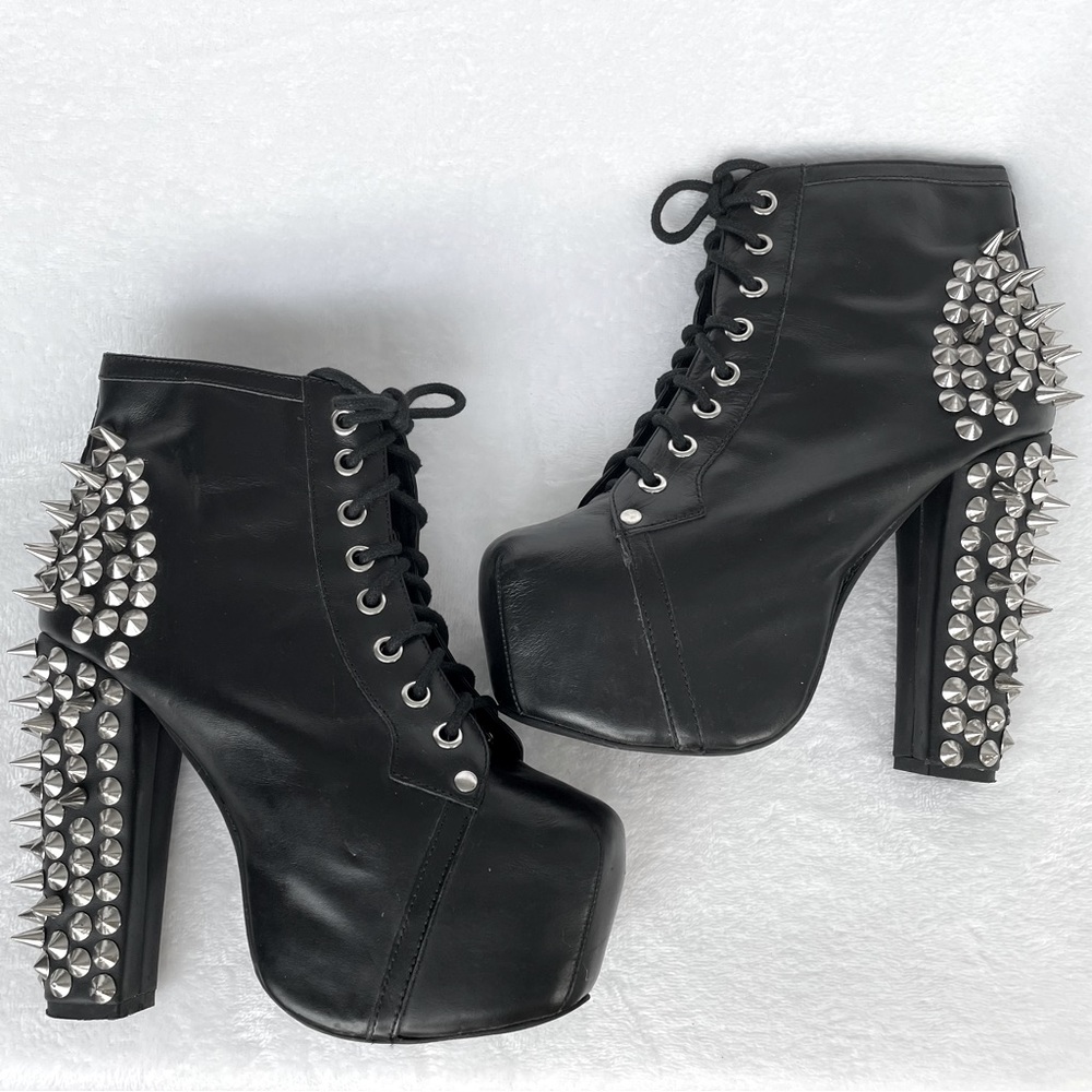 Jeffrey Campbell Black Spike Lita Boots size 5